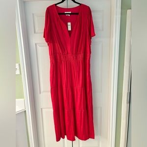 Anthropologie Somerset Maxi in Magenta NWT 3X